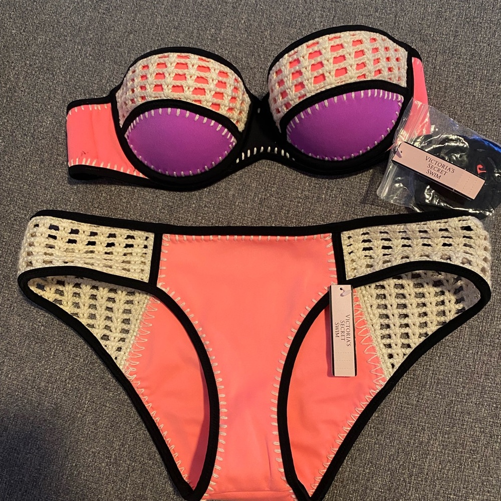 Victoria’s Secret bandeau bathing suit.